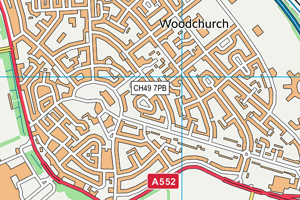 CH49 7PB map - OS VectorMap District (Ordnance Survey)