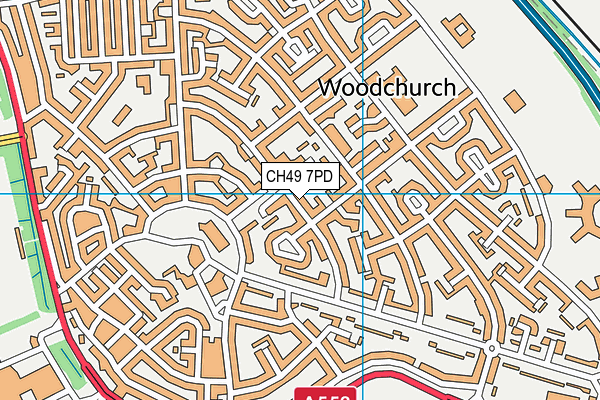 CH49 7PD map - OS VectorMap District (Ordnance Survey)