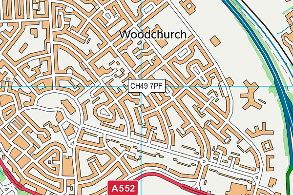 CH49 7PF map - OS VectorMap District (Ordnance Survey)