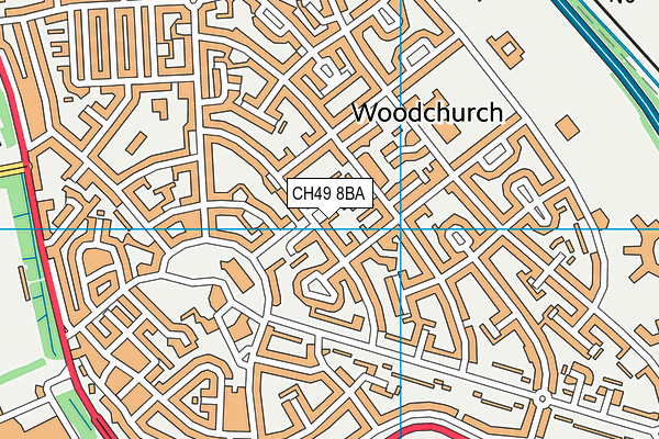 CH49 8BA map - OS VectorMap District (Ordnance Survey)