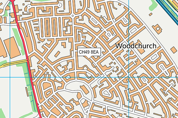 CH49 8EA map - OS VectorMap District (Ordnance Survey)