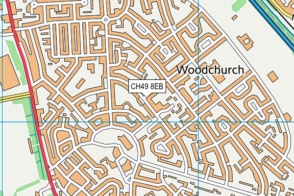 CH49 8EB map - OS VectorMap District (Ordnance Survey)