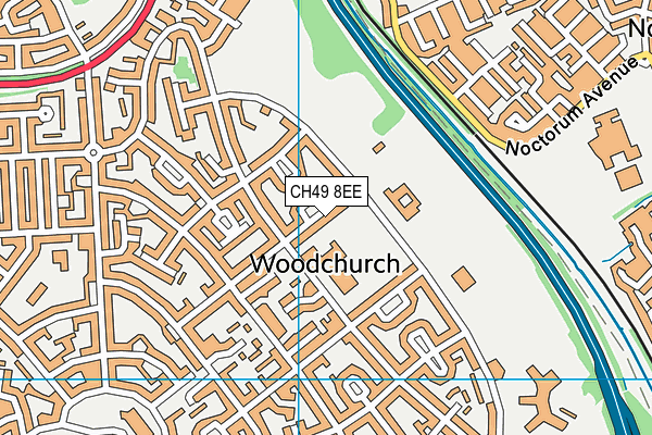 CH49 8EE map - OS VectorMap District (Ordnance Survey)