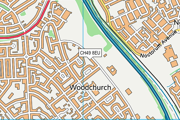 Woodchurch Leisure Centre (Closed) map (CH49 8EU) - OS VectorMap District (Ordnance Survey)