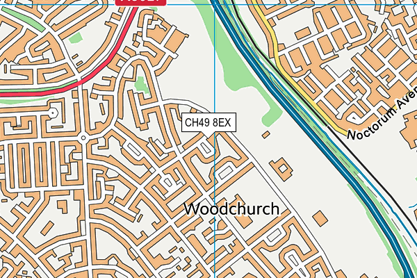 CH49 8EX map - OS VectorMap District (Ordnance Survey)