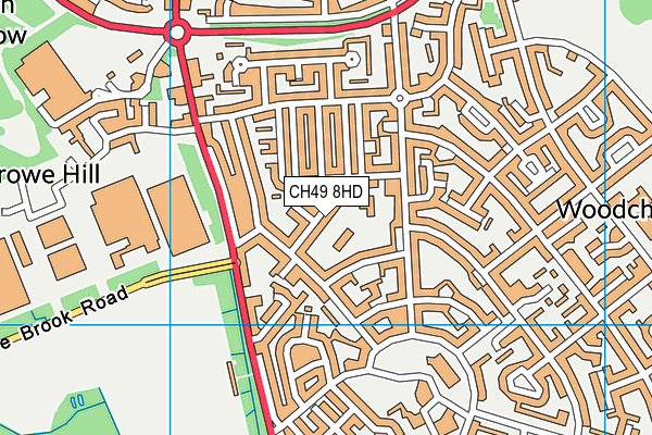 CH49 8HD map - OS VectorMap District (Ordnance Survey)