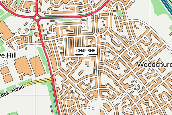 Gilbrook School map (CH49 8HE) - OS VectorMap District (Ordnance Survey)