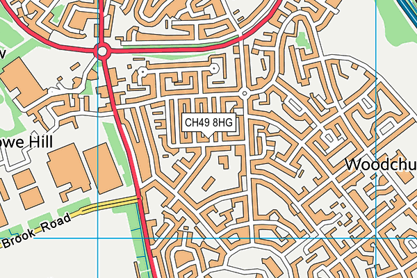 CH49 8HG map - OS VectorMap District (Ordnance Survey)