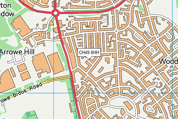 CH49 8HH map - OS VectorMap District (Ordnance Survey)