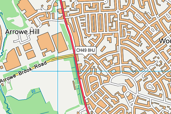 CH49 8HJ map - OS VectorMap District (Ordnance Survey)