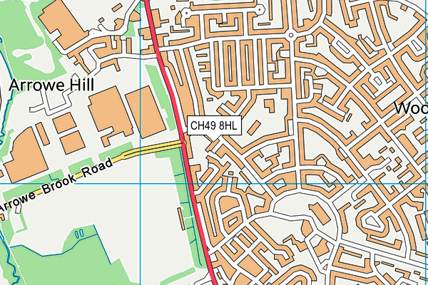 CH49 8HL map - OS VectorMap District (Ordnance Survey)