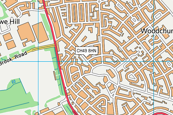 CH49 8HN map - OS VectorMap District (Ordnance Survey)