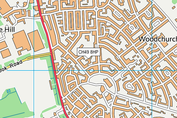 CH49 8HP map - OS VectorMap District (Ordnance Survey)