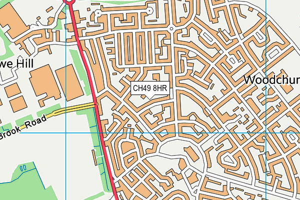 CH49 8HR map - OS VectorMap District (Ordnance Survey)