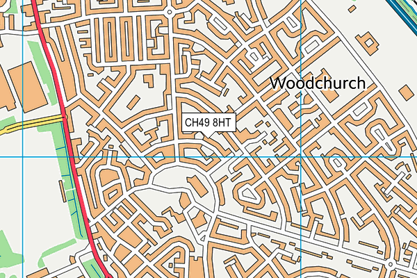 CH49 8HT map - OS VectorMap District (Ordnance Survey)