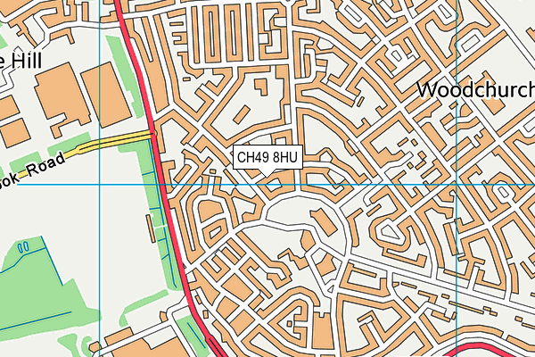 CH49 8HU map - OS VectorMap District (Ordnance Survey)