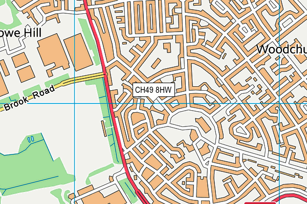 CH49 8HW map - OS VectorMap District (Ordnance Survey)