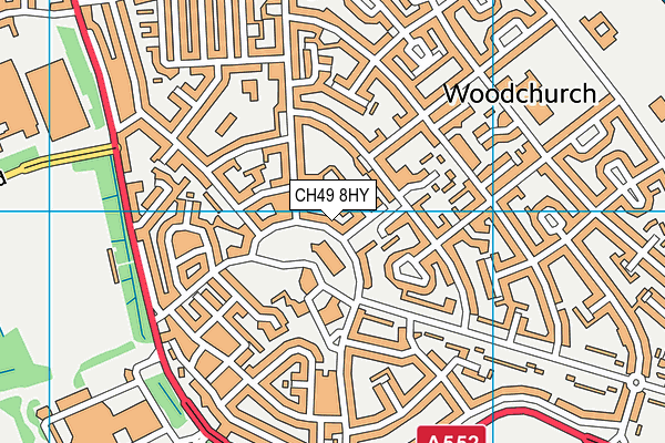 CH49 8HY map - OS VectorMap District (Ordnance Survey)