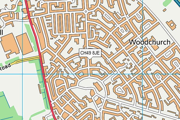 CH49 8JE map - OS VectorMap District (Ordnance Survey)