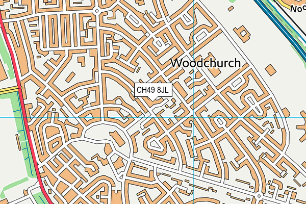 CH49 8JL map - OS VectorMap District (Ordnance Survey)