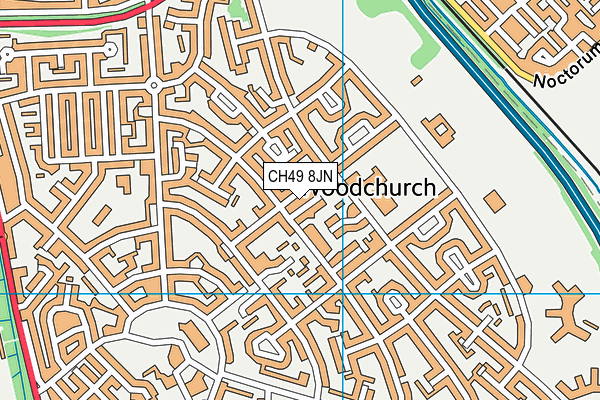 CH49 8JN map - OS VectorMap District (Ordnance Survey)