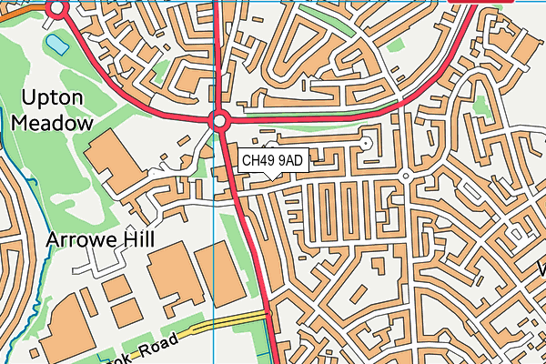 CH49 9AD map - OS VectorMap District (Ordnance Survey)