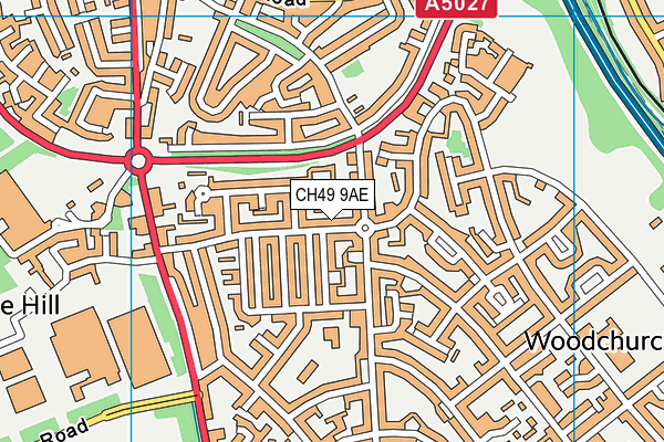 CH49 9AE map - OS VectorMap District (Ordnance Survey)