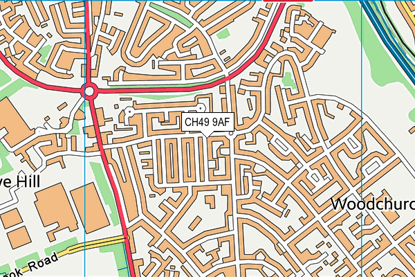 CH49 9AF map - OS VectorMap District (Ordnance Survey)