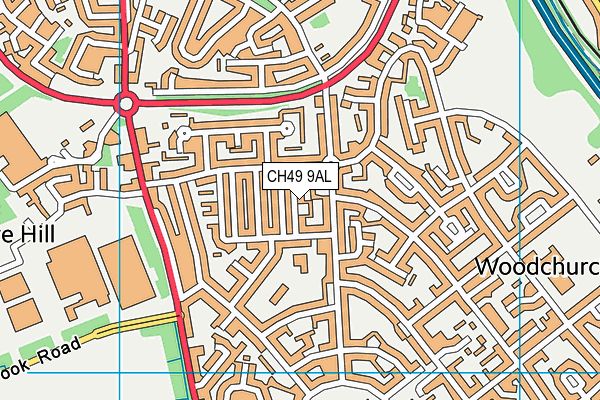 CH49 9AL map - OS VectorMap District (Ordnance Survey)