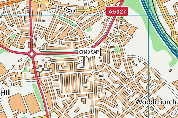 CH49 9AP map - OS VectorMap District (Ordnance Survey)