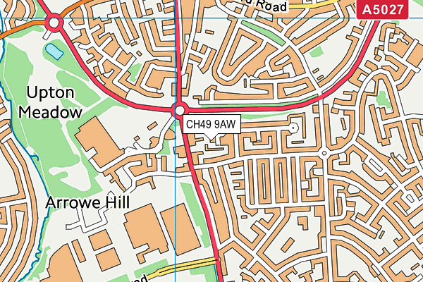 CH49 9AW map - OS VectorMap District (Ordnance Survey)