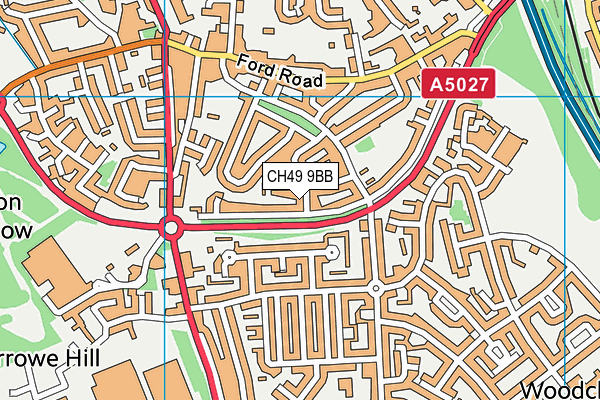 CH49 9BB map - OS VectorMap District (Ordnance Survey)