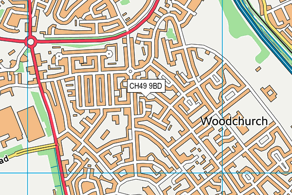 CH49 9BD map - OS VectorMap District (Ordnance Survey)