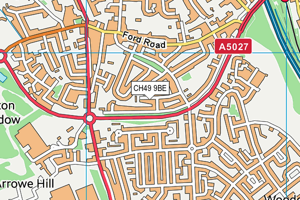 CH49 9BE map - OS VectorMap District (Ordnance Survey)