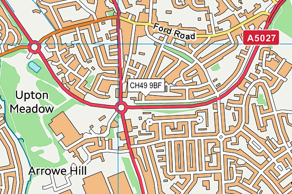 CH49 9BF map - OS VectorMap District (Ordnance Survey)