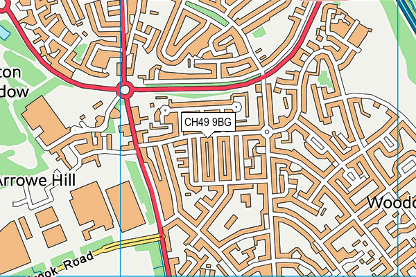 CH49 9BG map - OS VectorMap District (Ordnance Survey)