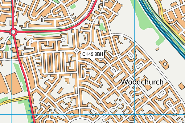 CH49 9BH map - OS VectorMap District (Ordnance Survey)