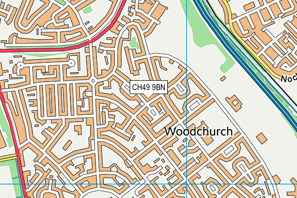 CH49 9BN map - OS VectorMap District (Ordnance Survey)