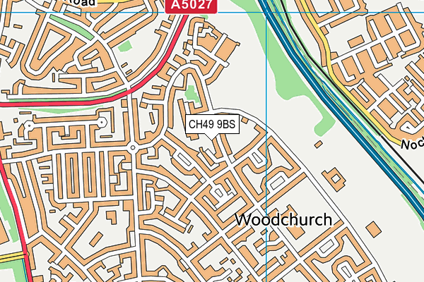 CH49 9BS map - OS VectorMap District (Ordnance Survey)