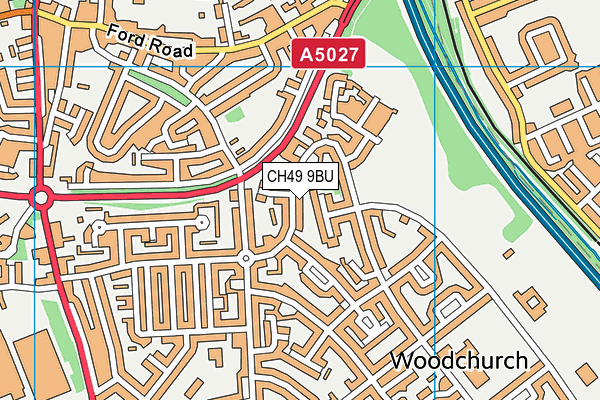 CH49 9BU map - OS VectorMap District (Ordnance Survey)