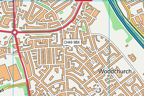 CH49 9BX map - OS VectorMap District (Ordnance Survey)