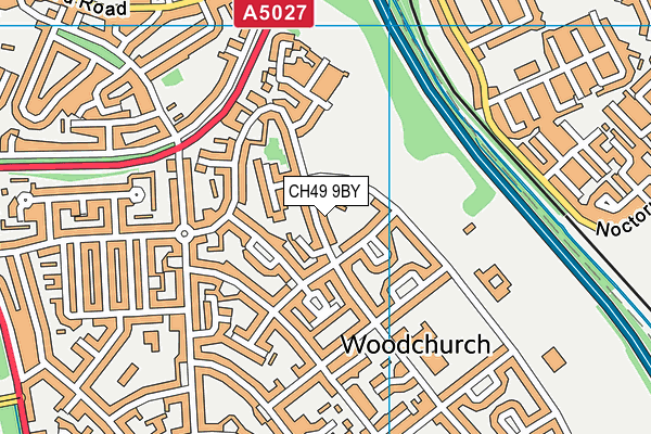 CH49 9BY map - OS VectorMap District (Ordnance Survey)