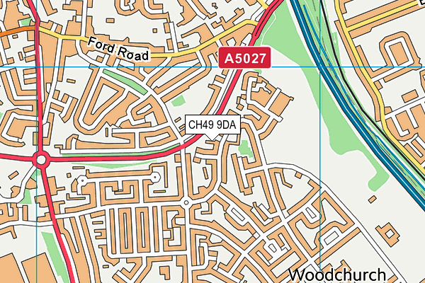 CH49 9DA map - OS VectorMap District (Ordnance Survey)