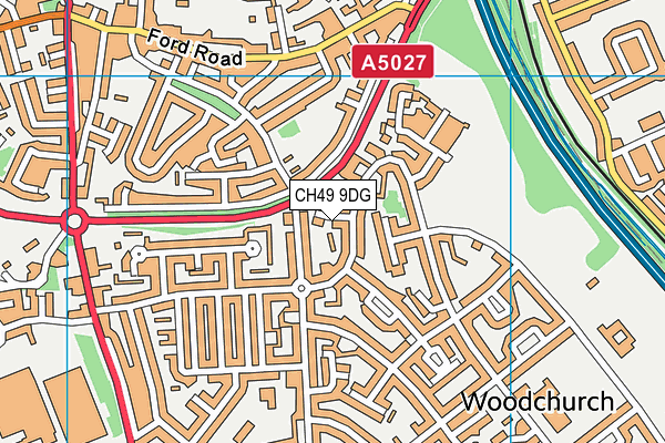 CH49 9DG map - OS VectorMap District (Ordnance Survey)