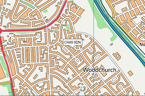 CH49 9DN map - OS VectorMap District (Ordnance Survey)