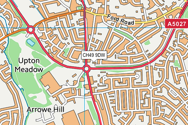 CH49 9DW map - OS VectorMap District (Ordnance Survey)