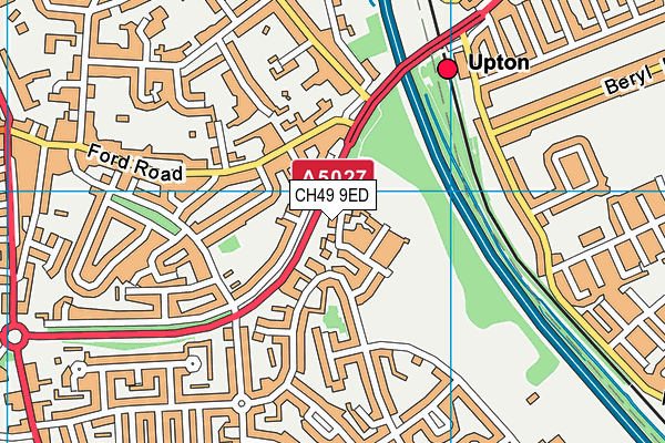 CH49 9ED map - OS VectorMap District (Ordnance Survey)