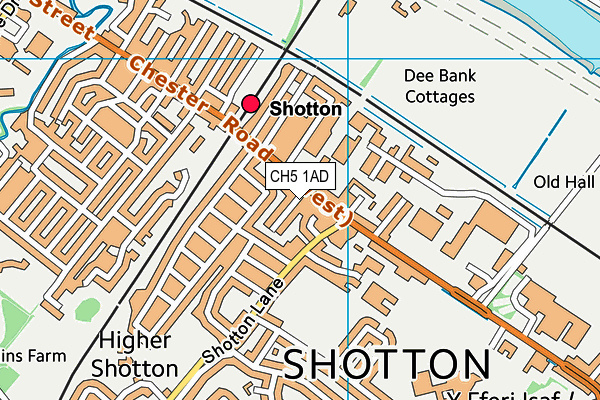 CH5 1AD map - OS VectorMap District (Ordnance Survey)