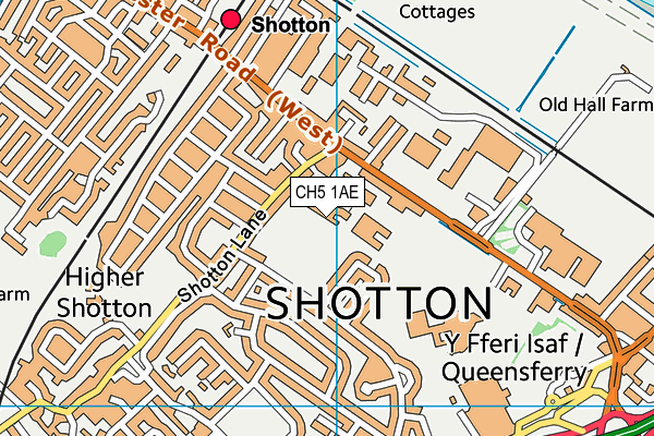 CH5 1AE map - OS VectorMap District (Ordnance Survey)