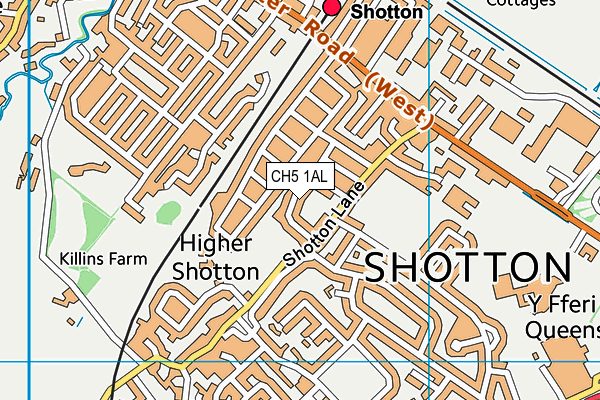 CH5 1AL map - OS VectorMap District (Ordnance Survey)